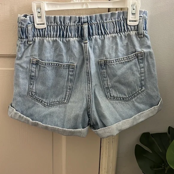 Zara Kids Paper Bag Jean Shorts - Picture 2 of 2